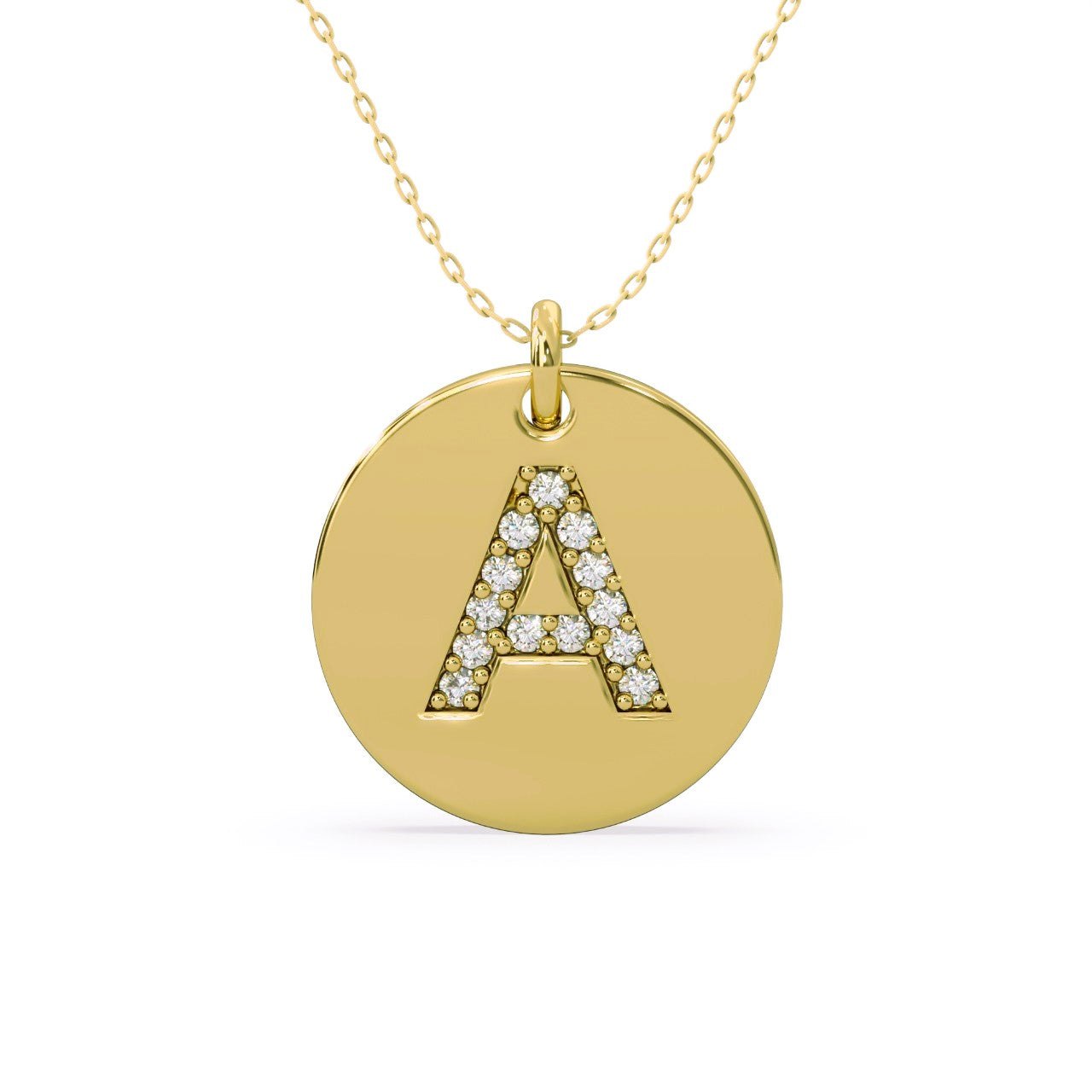 LETTER PENDANT WITH DIAMOND