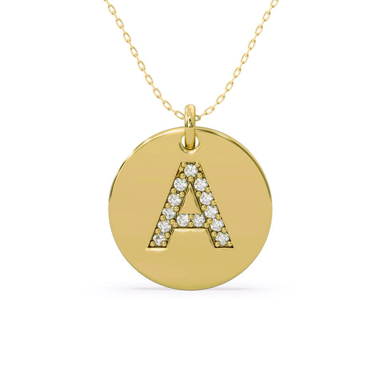 LETTER PENDANT WITH DIAMOND