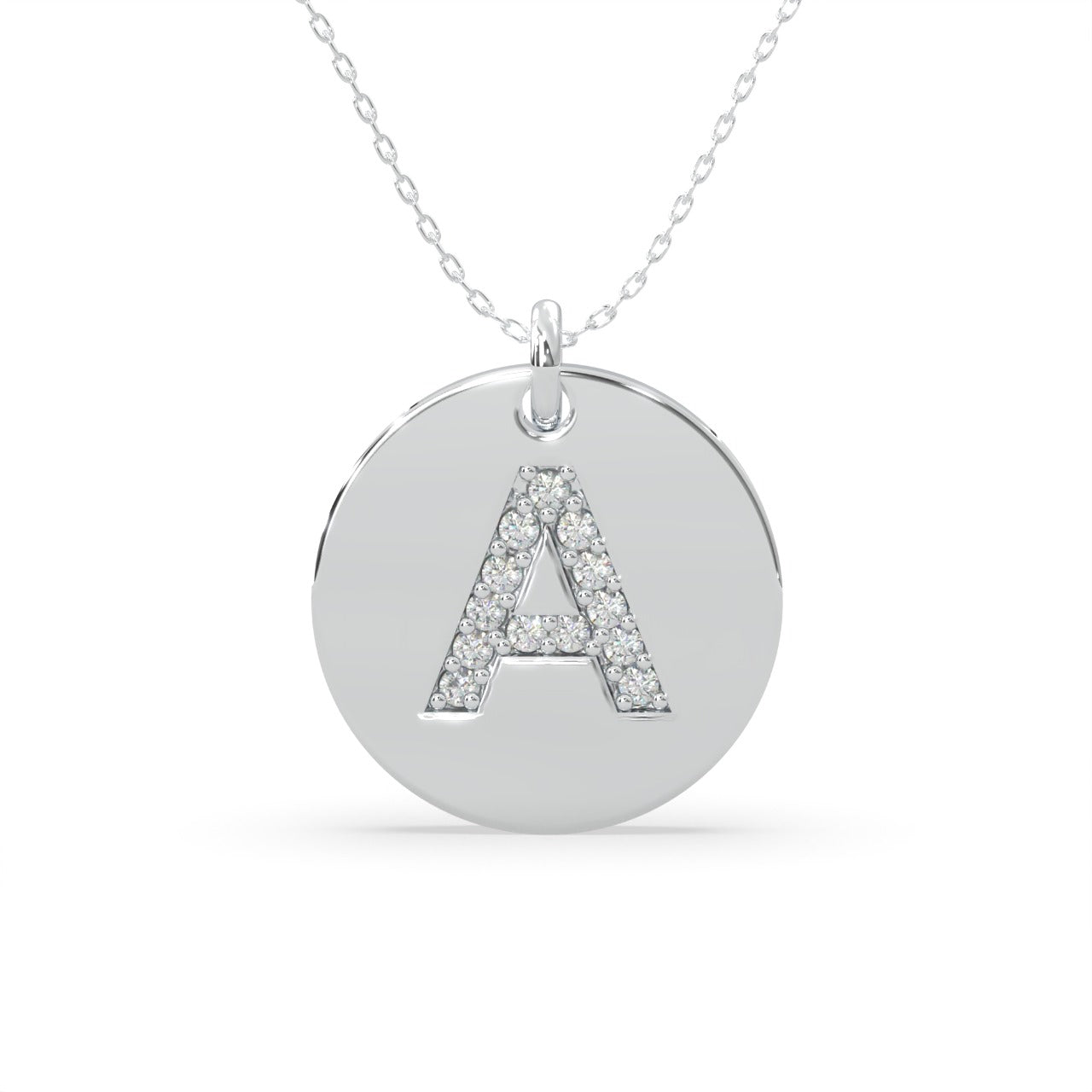 LETTER PENDANT WITH DIAMOND