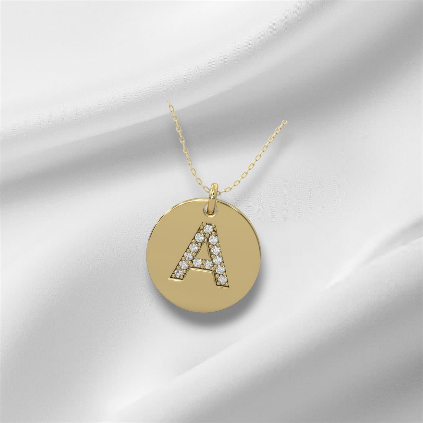 LETTER PENDANT WITH DIAMOND